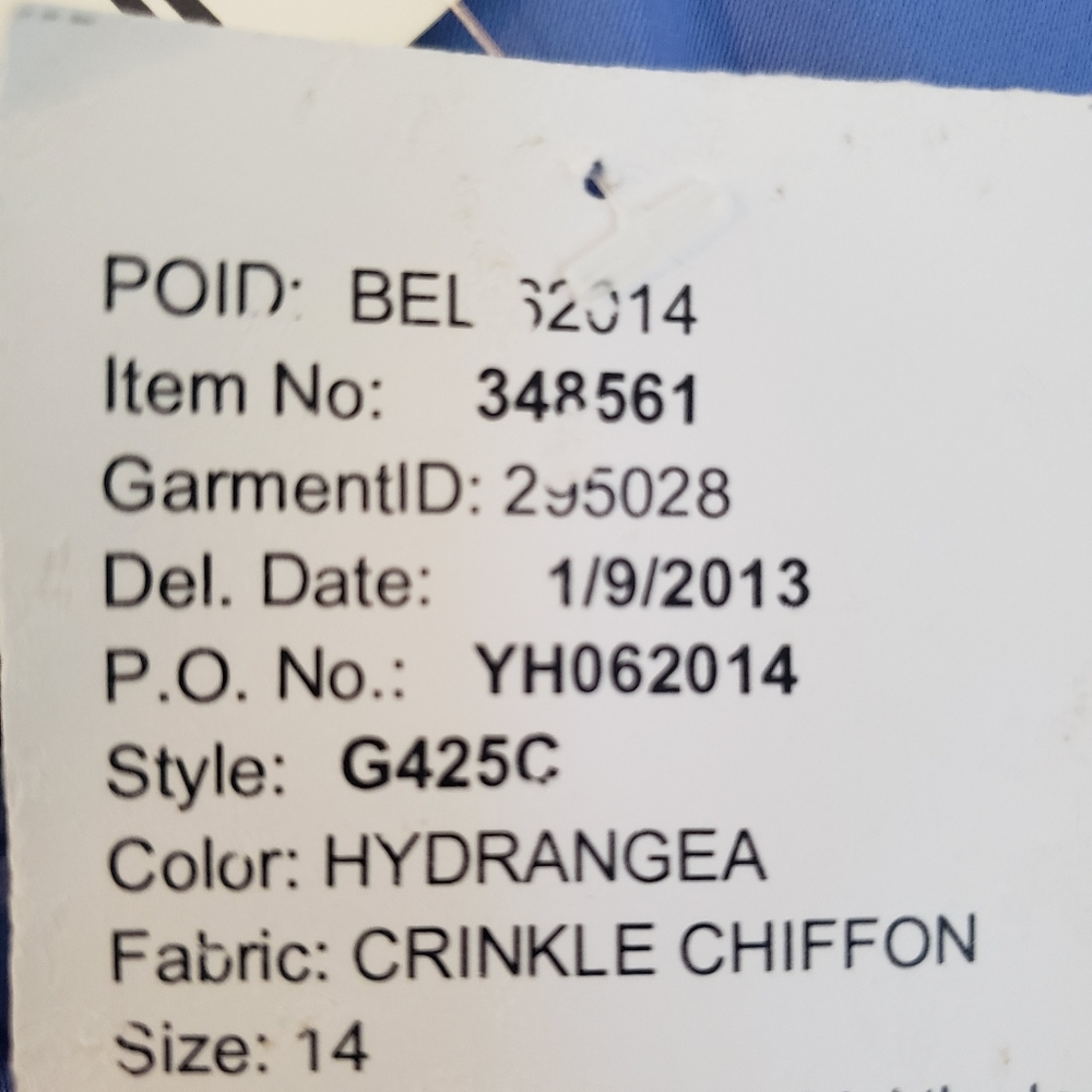 NWT Amsale Silk Dress, style G425C, Hydrangea, 14 - Picture 14 of 16